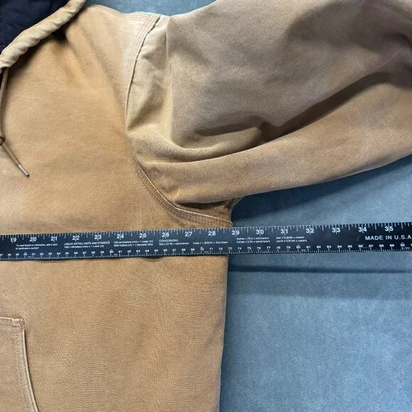 Vintage Carhartt J131 BRN Hooded Duck Jacket Sz XL USA Made Union Quilted Lined - Picture 10 of 15
